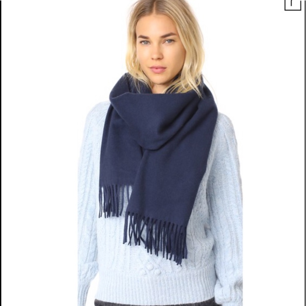 RAG and BONE Classic Cashmere Scarf In Navy